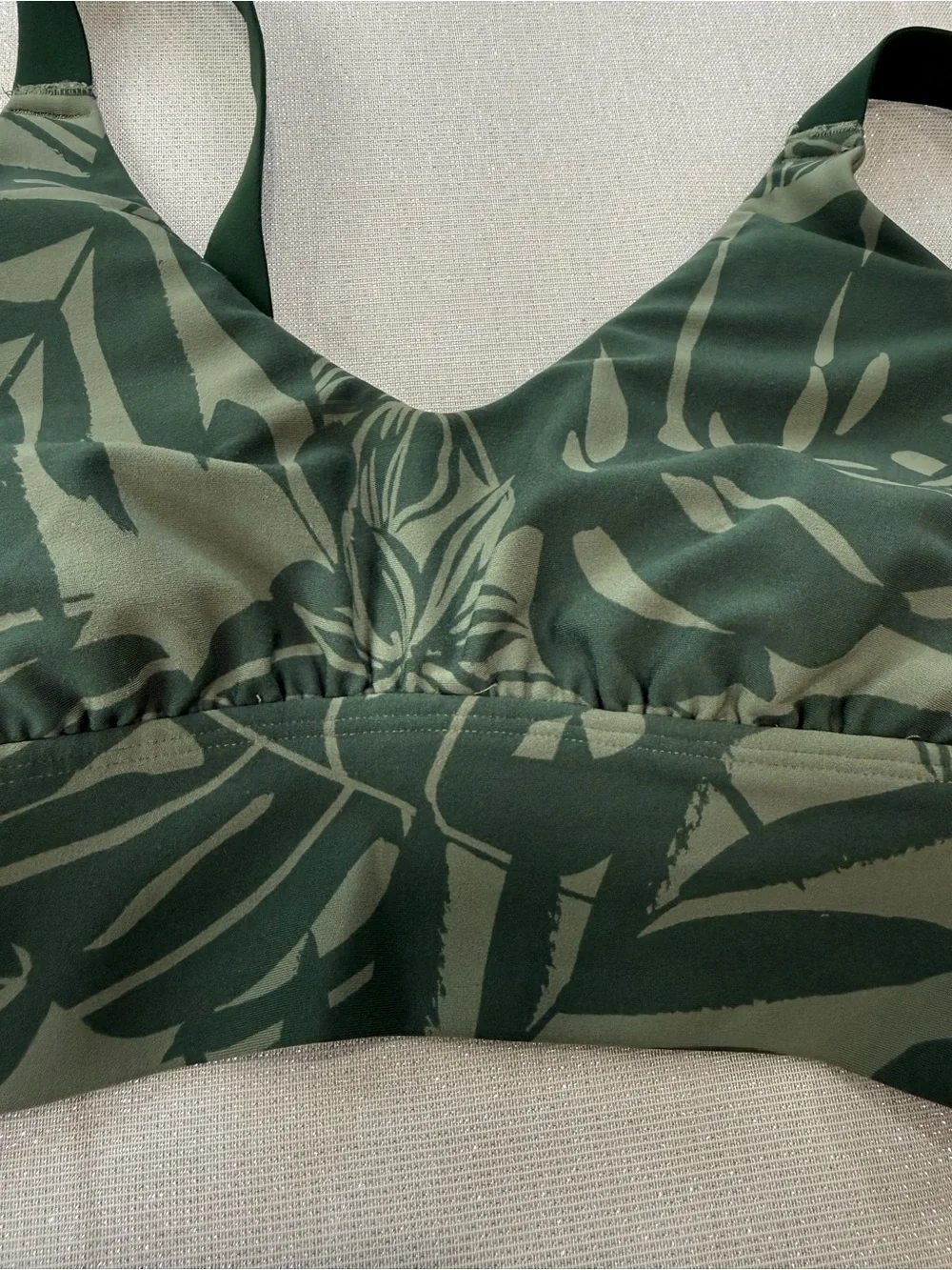 OFFLINE by Arie Real Me Ballet Back Tropical Print Sports Bra Size XS